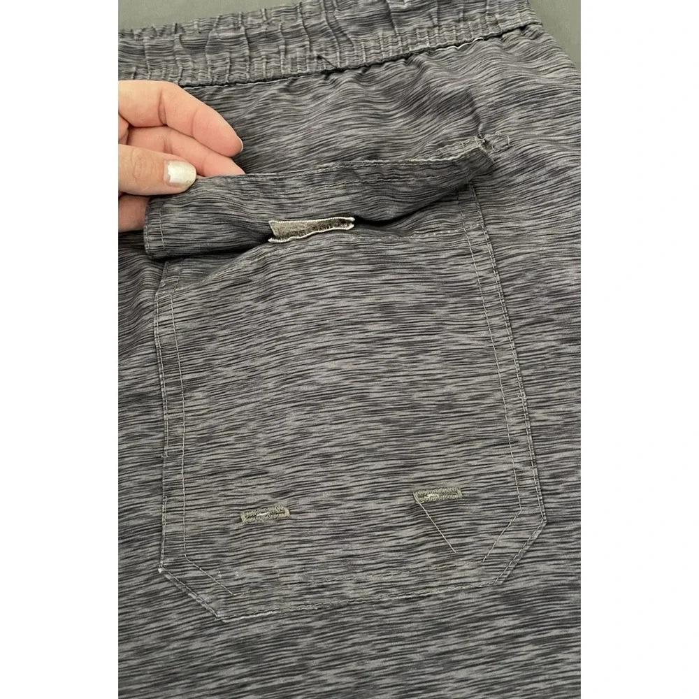US Polo Assn Mens Swim Trunk Size Medium Gray Drawstring Waist Lined W/‎ Pockets